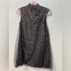 Joyfolie Glittering Black Sequin Dress